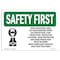 Signmission OSHA, 7" Height, Rigid Plastic, 10" x 7", Landscape, Mine Industrial Area No Unauthorized With OS-SF-P-710-L-10672 - alternate 1